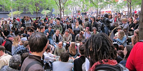 Occupy Wall Street - Demonstranten im Zuccotti-Park